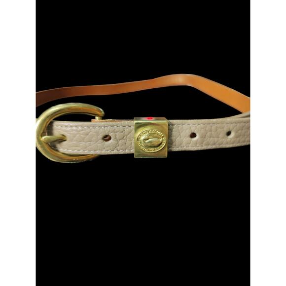 Vintage Dooney Bourke tan all weather leather skinny belt sz  display picture 2